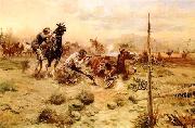 Charles M Russell When Horse Flesh Comes High China oil painting reproduction